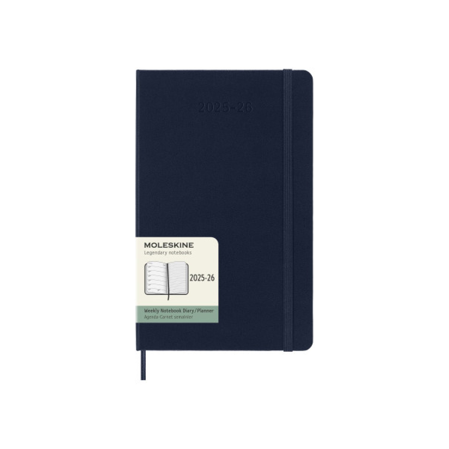 Moleskine · Agenda Semanal 18 Meses 2025-2026 · 13x21cm · Azul Zafiro · Tapa Dura