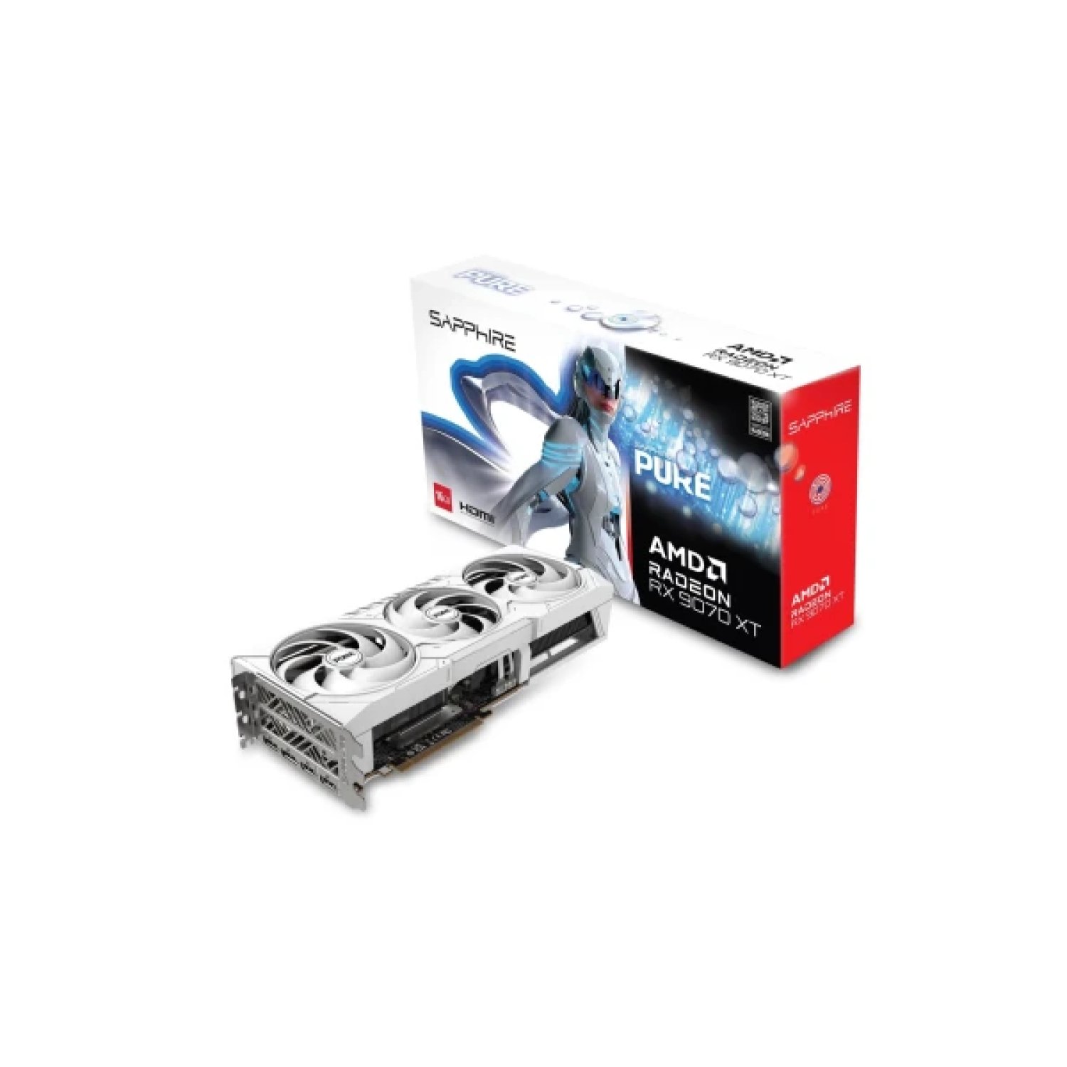Sapphire Pure RX 9070 XT Gaming OC · 16GB GDDR6 · 256-bit · 3 Ventiladores