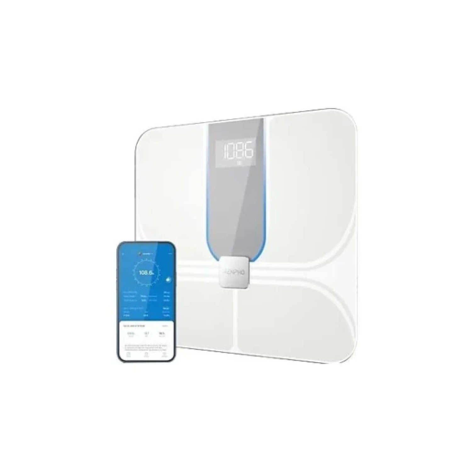 Renpho Elis Aspire C · Báscula Inteligente WiFi · Análisis Corporal · Blanca