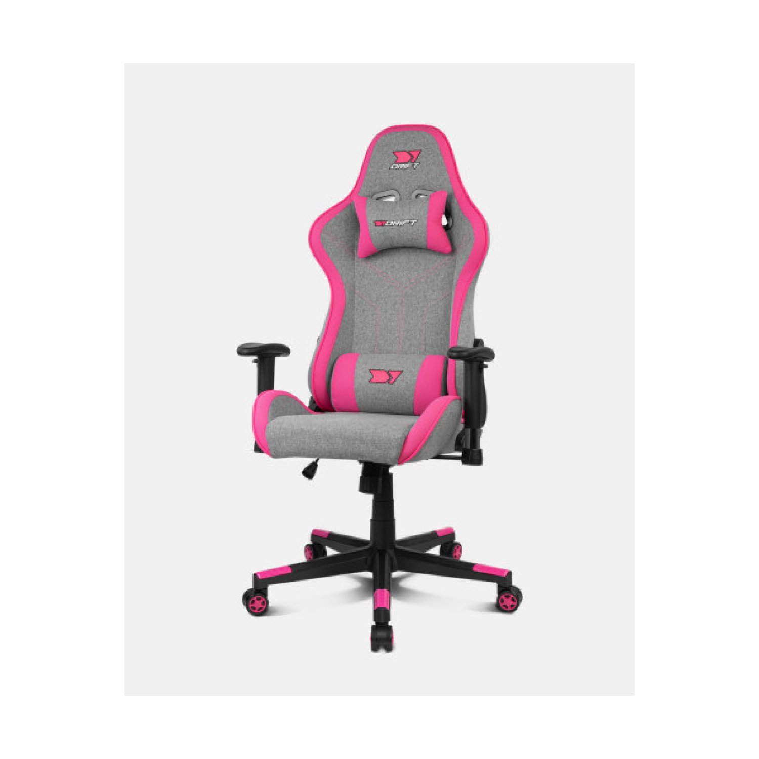 Drift DR90 Pro · Silla Gaming · Asiento Acolchado · Gris/Rosa