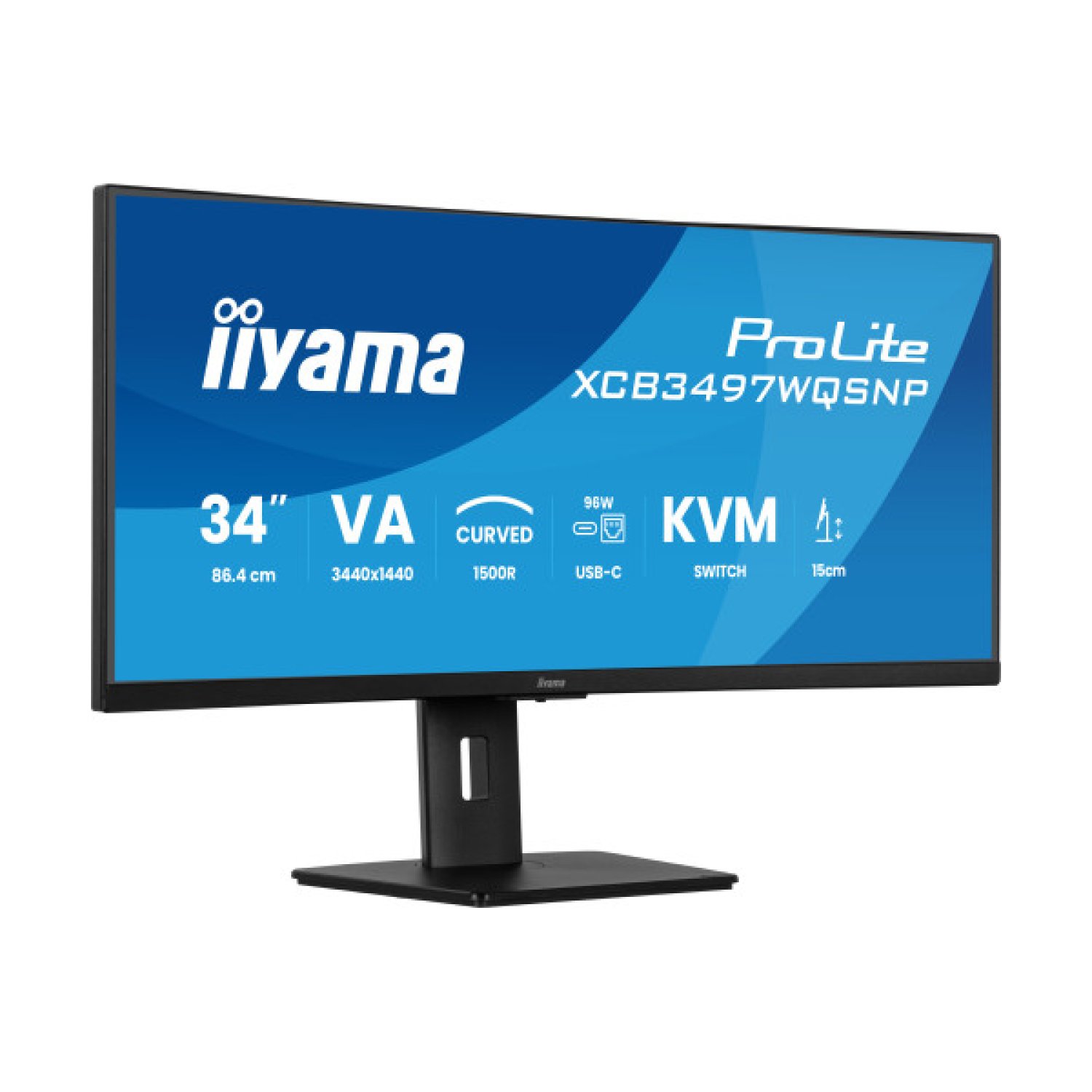 IIYAMA Monitor VA · 2x HDMI · 1x DisplayPort · Dock · KVM · 95W