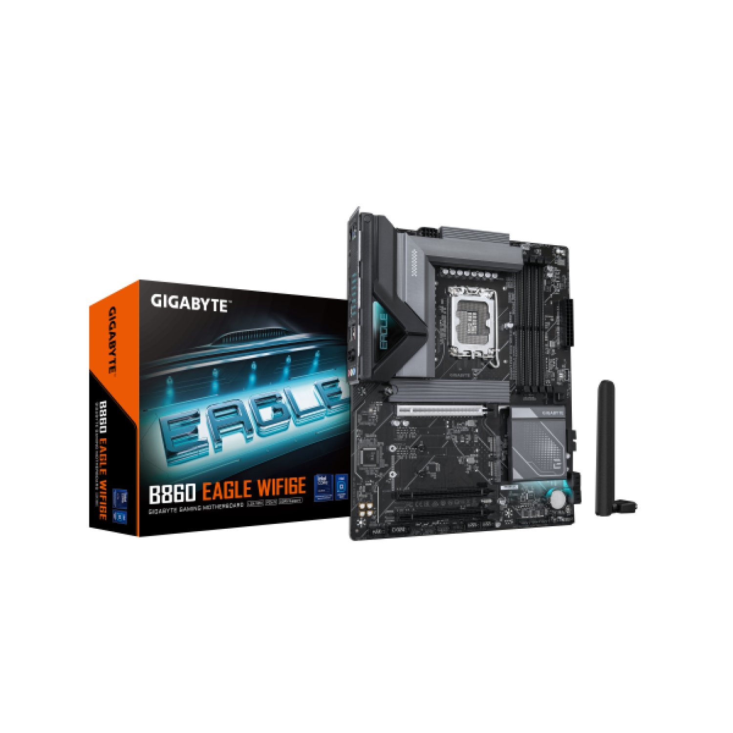 Gigabyte B860 Eagle WiFi6E · Placa Base Intel · DDR5 9066MHz · PCIe 5.0 · WiFi 6E · LAN 2,5GbE