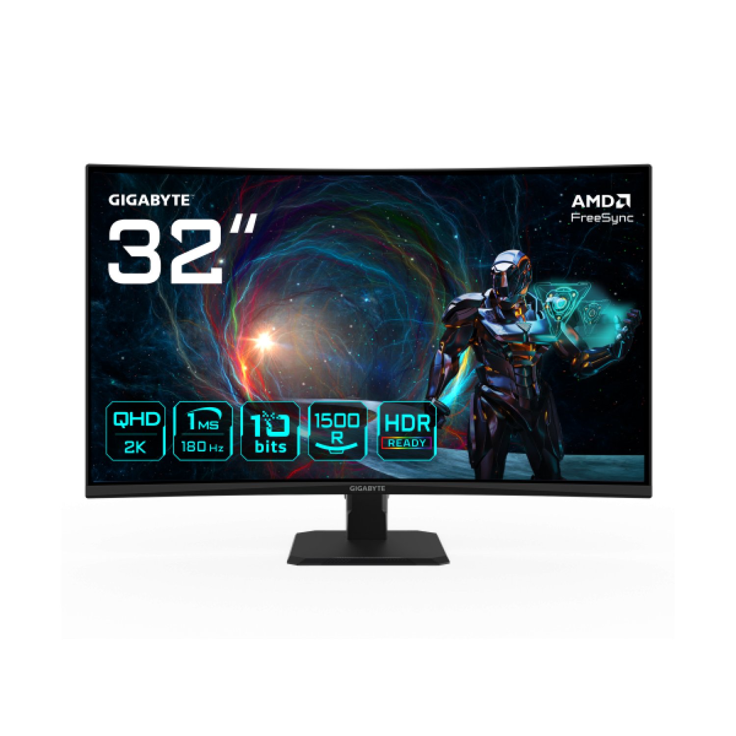 Gigabyte GS32QCA · 31,5" Curvo Gaming · 2560x1440 QHD · 180Hz · 1ms · FreeSync · HDR