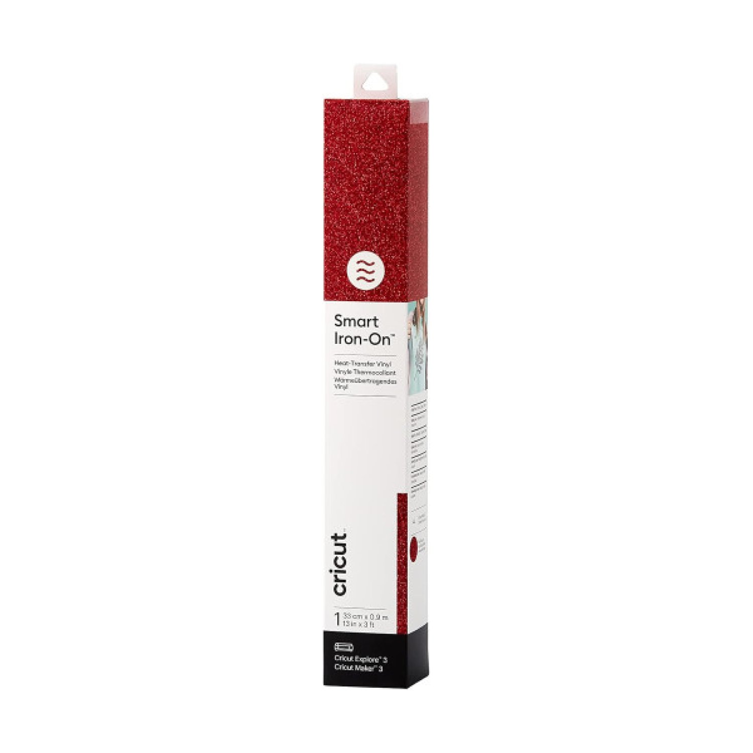 Cricut Smart Iron-On · 33x91 cm · Glitter Red · Vinilo Termoadhesivo