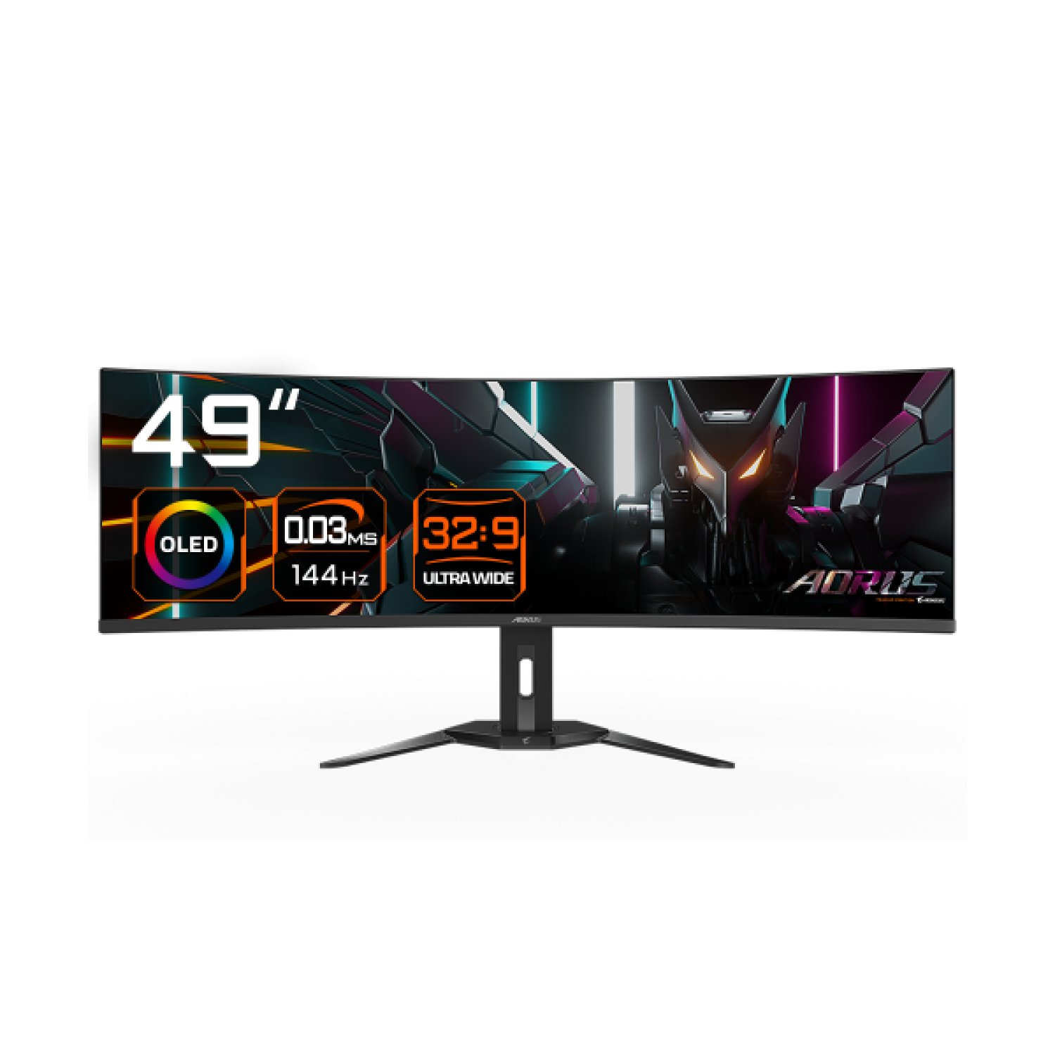 Gigabyte CO49DQ · Monitor Gaming Curvo OLED · 49" 5120x1440 · 144Hz · 0.03ms · 1800R