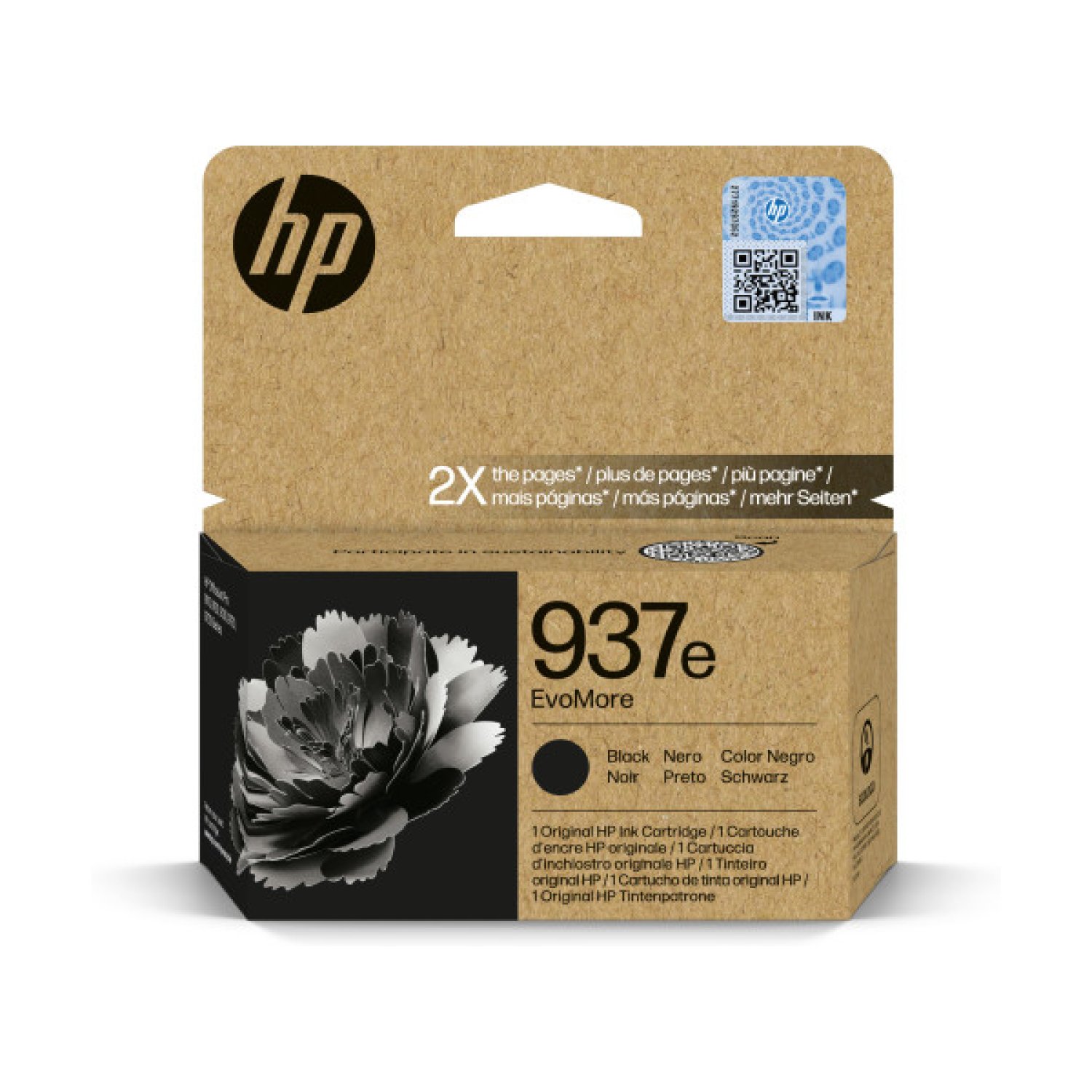 HP · Cartucho de Tinta EvoMore 937e · Negro · Original