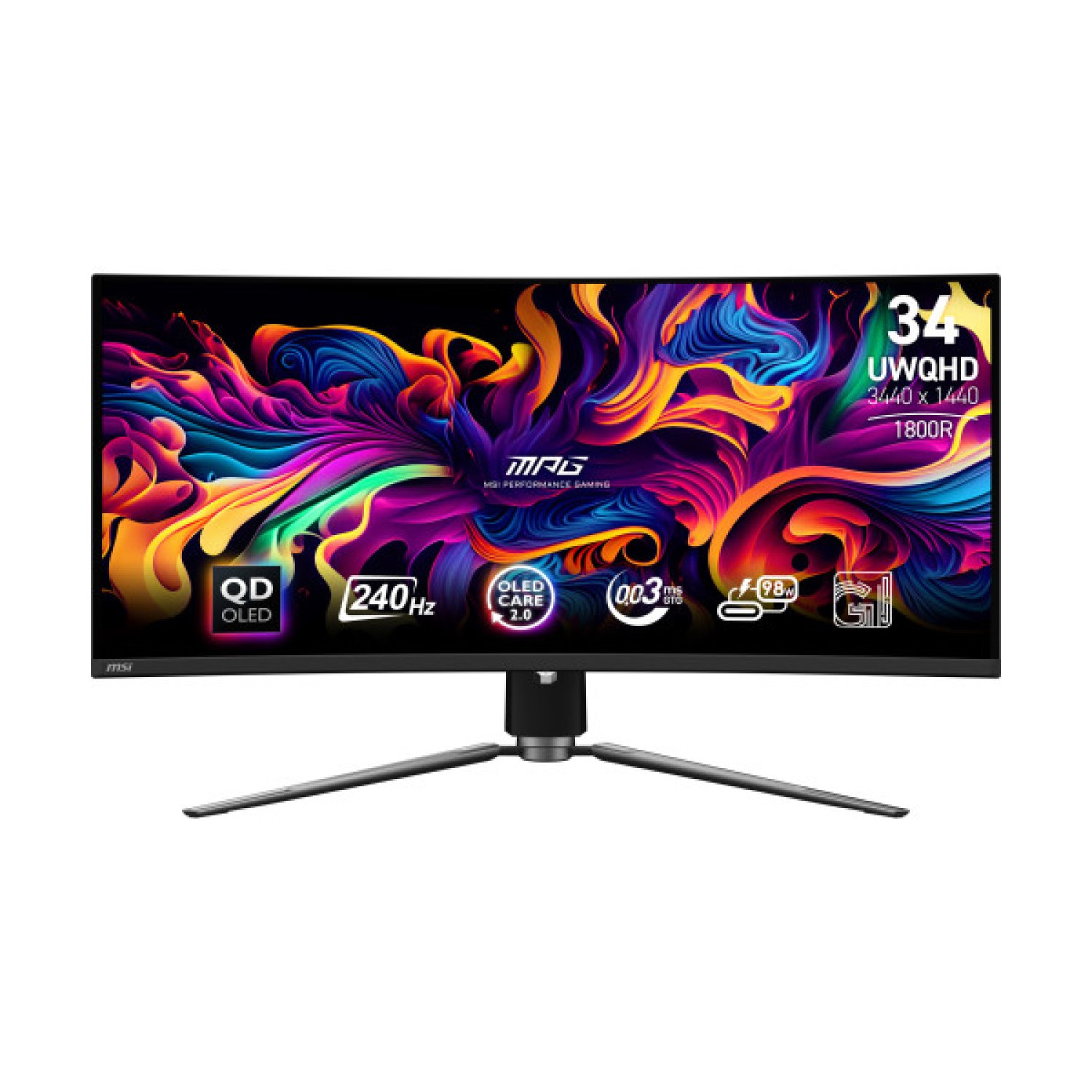 MSI MPG 341CQPX · Monitor QD-OLED · 34" UltraWide · 3440x1440 · 240Hz · USB-C