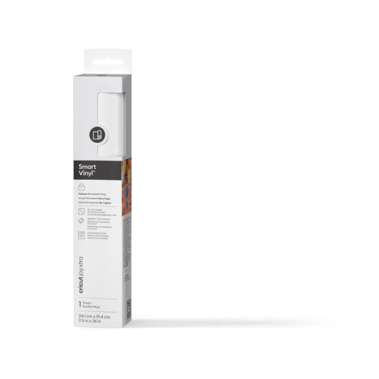 Cricut Smart Vinyl Permanent Joy · 24,1x91,5 cm · Blanco · 1 Rollo