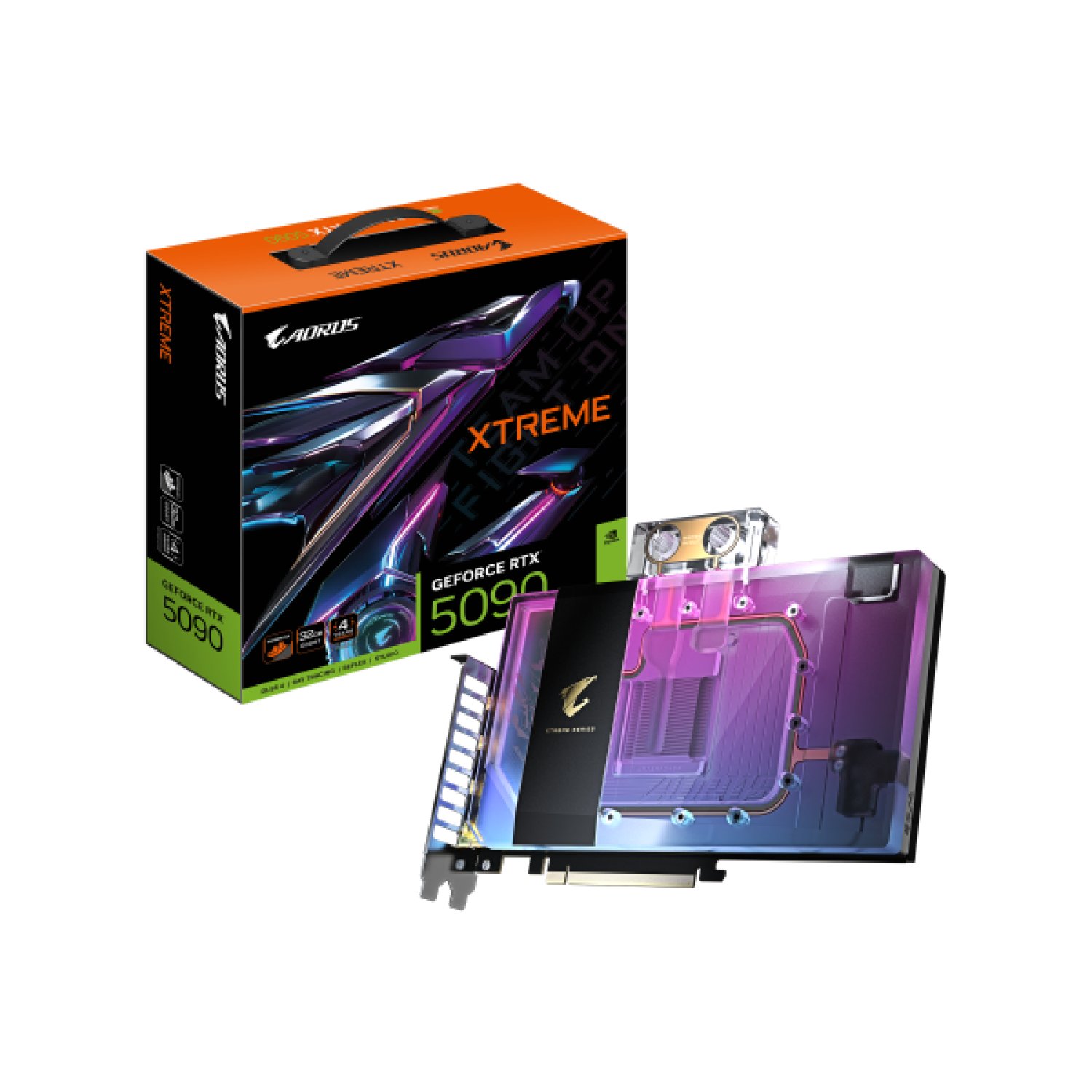 GIGABYTE AORUS GeForce RTX 5090 XTREME · 32GB GDDR7 · Waterforce · PCI-E 5.0