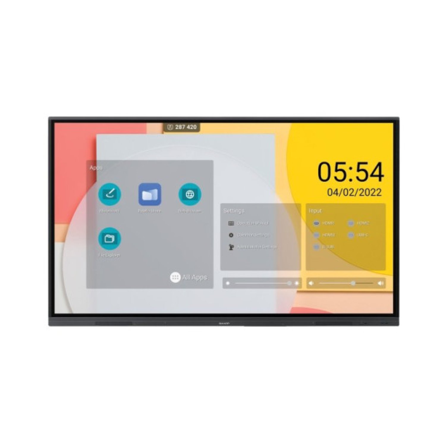 Sharp PN-L752B · Pizarra Interactiva 75" · 4K UHD · Pantalla Táctil · Negro