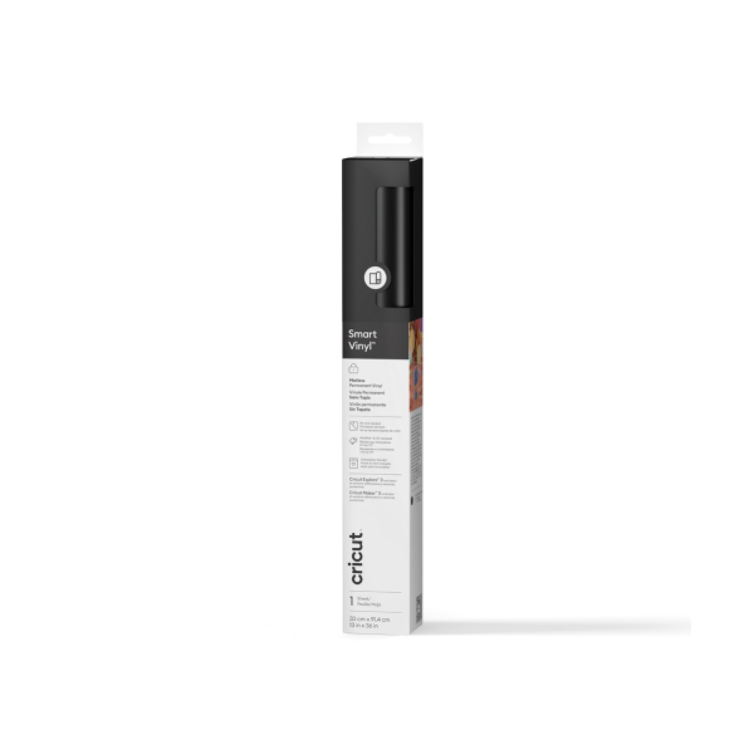Cricut · Vinilo Adhesivo Permanente · Negro Mate · Rollo