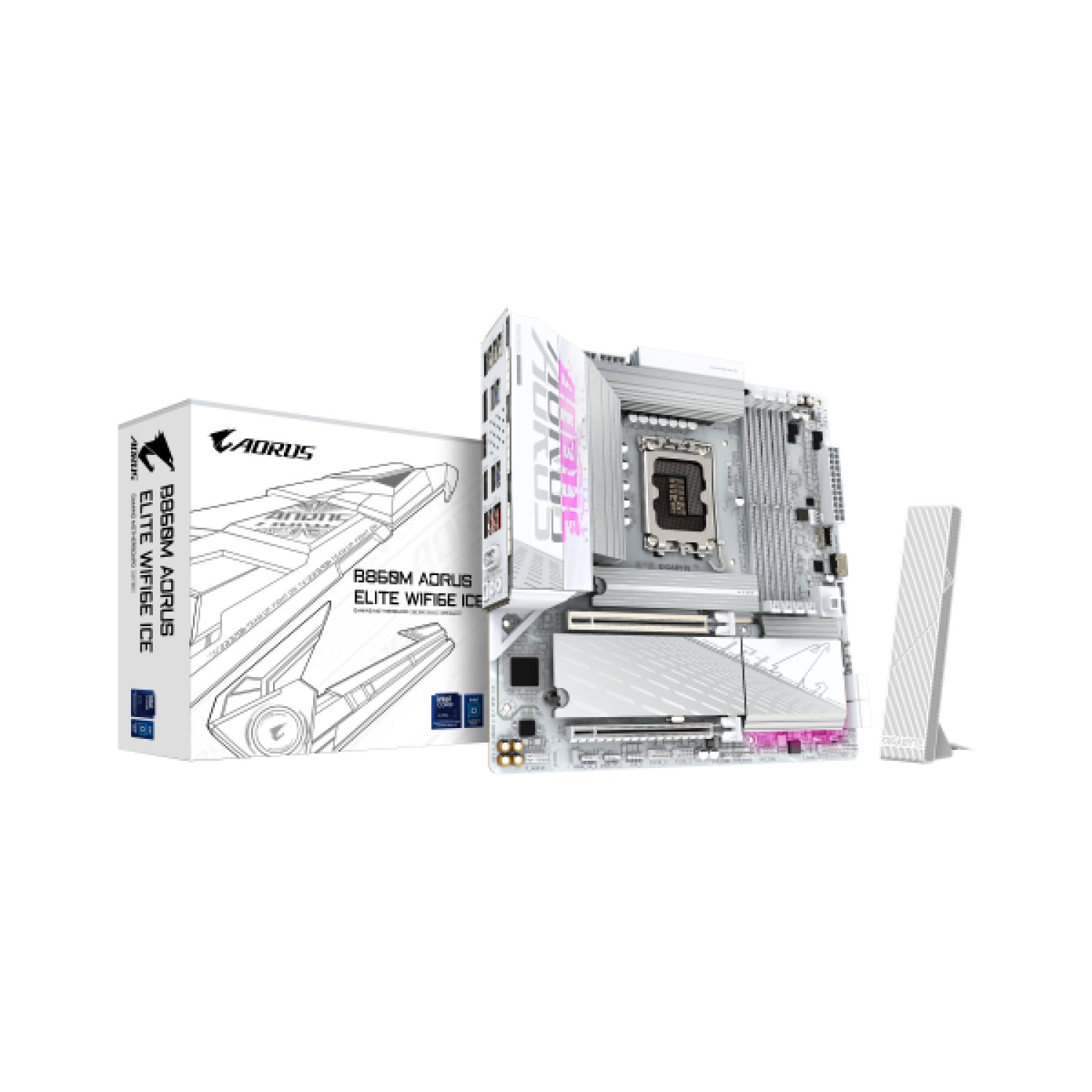 Gigabyte B860M AORUS Elite WF6E · Placa Base Intel Core Ultra · DDR5 9200MHz · PCIe 5.0 · WiFi 6E · USB 4