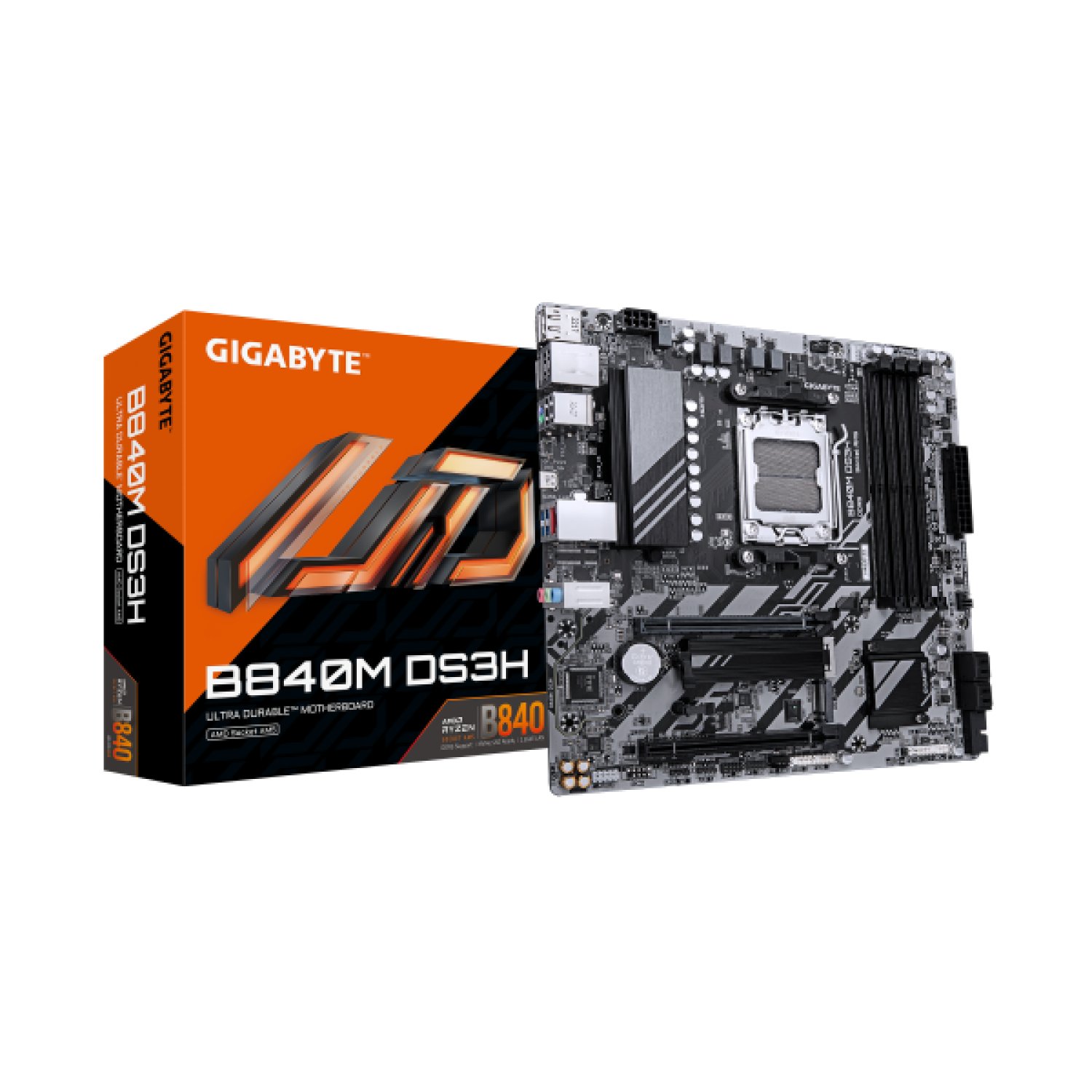Gigabyte B840M DS3H · Placa Base AMD Ryzen 9000 · DDR5 8200MHz · PCIe 4.0 · LAN 2.5GbE