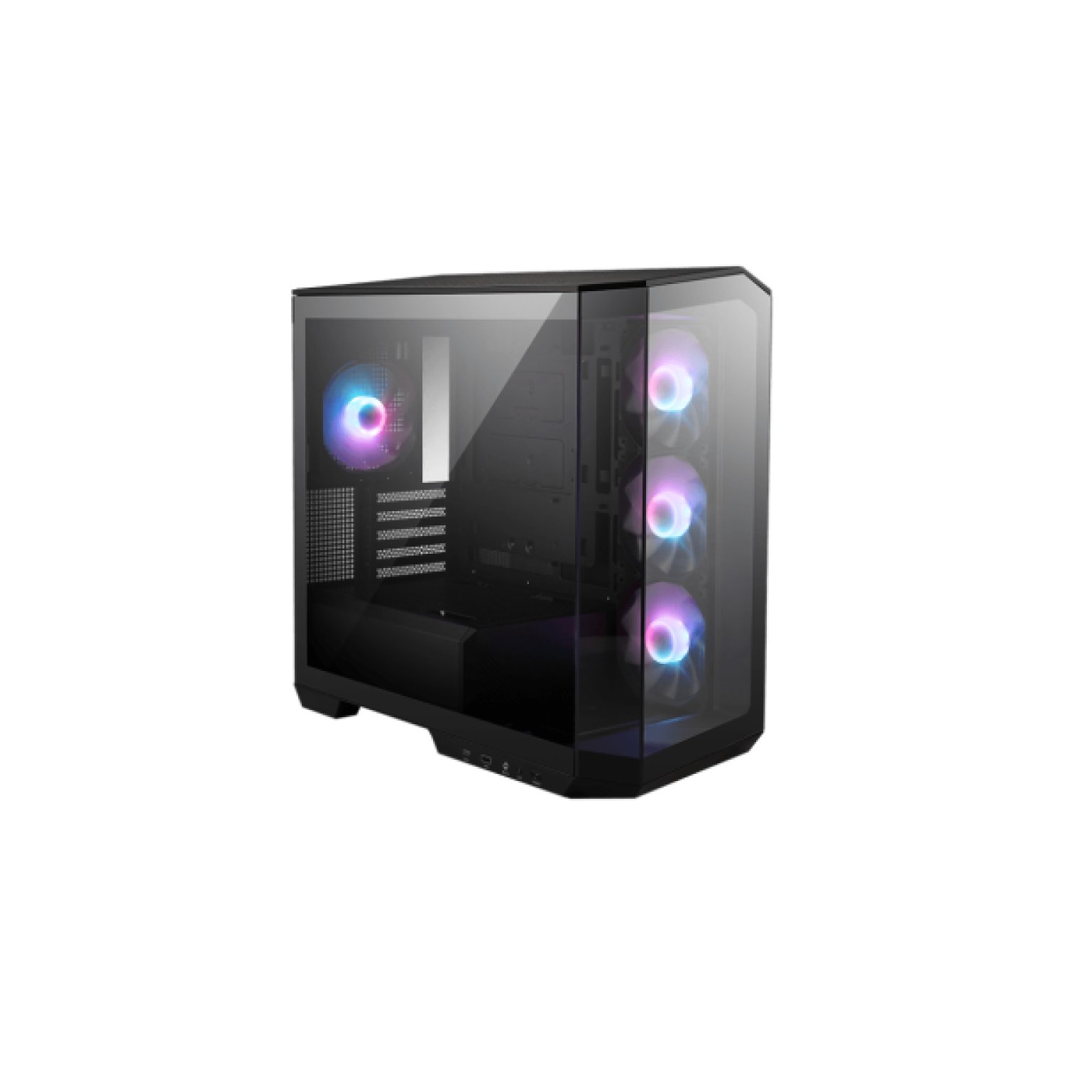 MSI MAG Pano M100R · Mid Tower · 2x2,5" + 1x3,5" · 4 Ventiladores 120mm ARGB · Negro