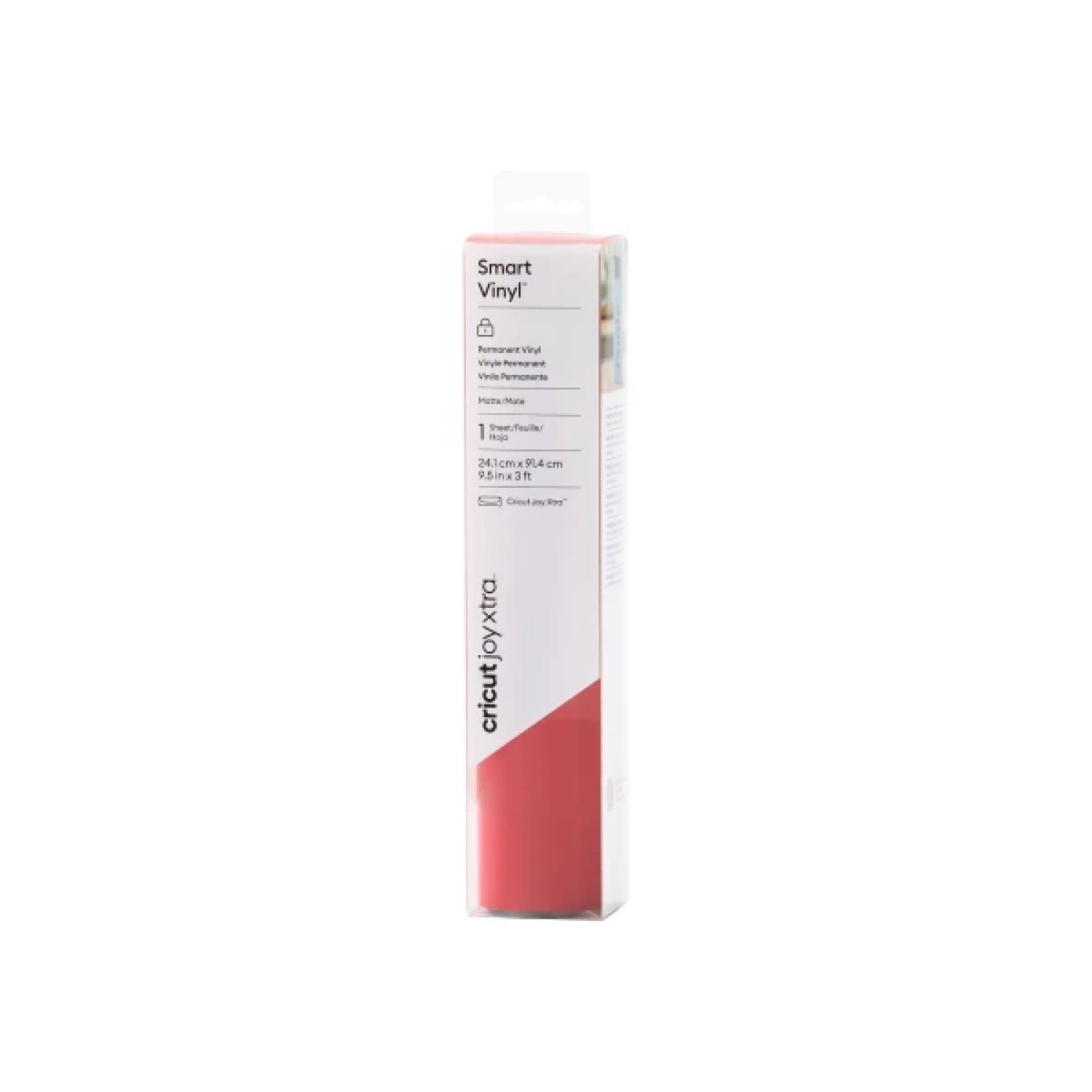 Cricut Smart Vinyl Permanente · 24,1 x 91,5 cm · Rojo · 1 Rollo