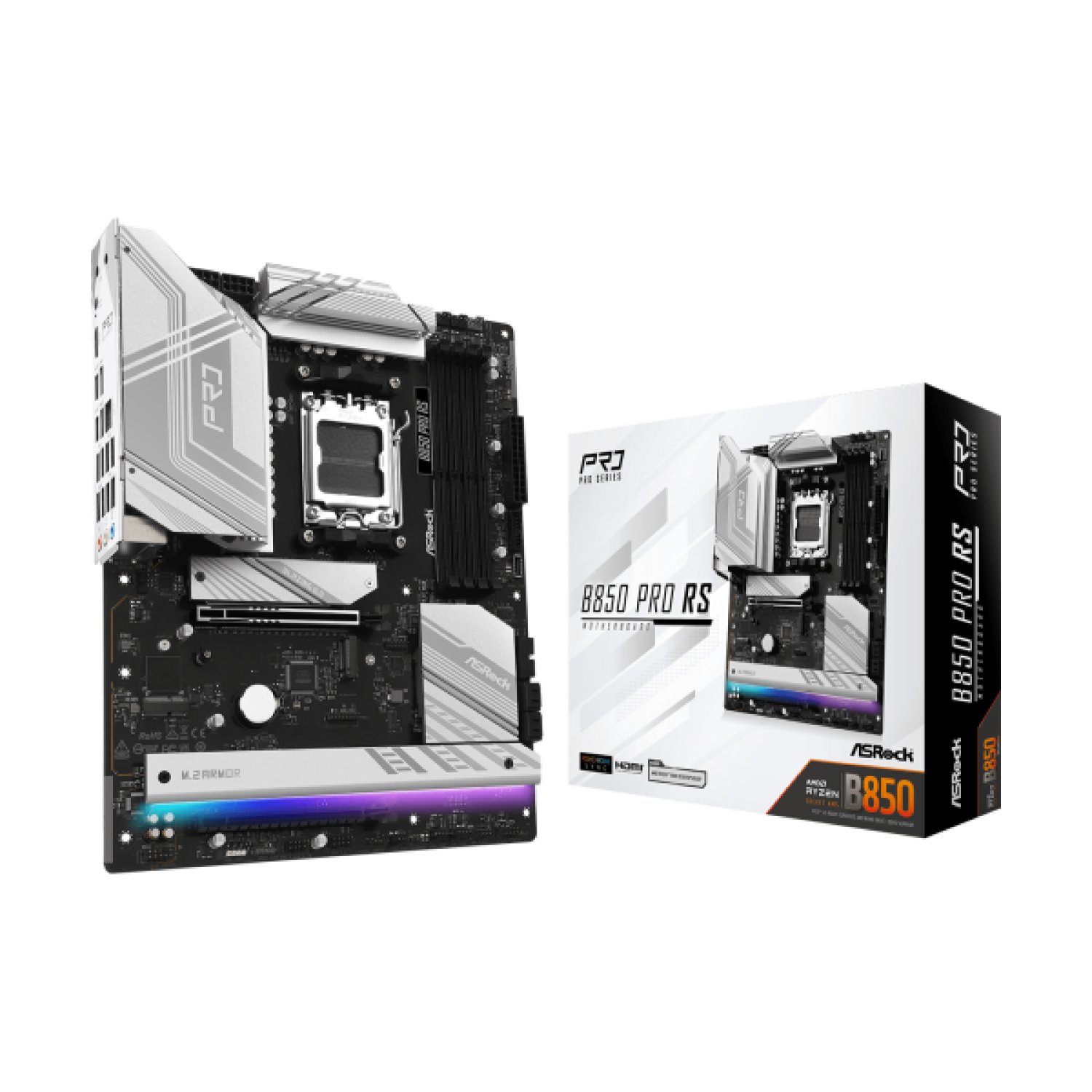 ASRock B850 Pro RS · Placa Base AMD · Zócalo AM5 · ATX