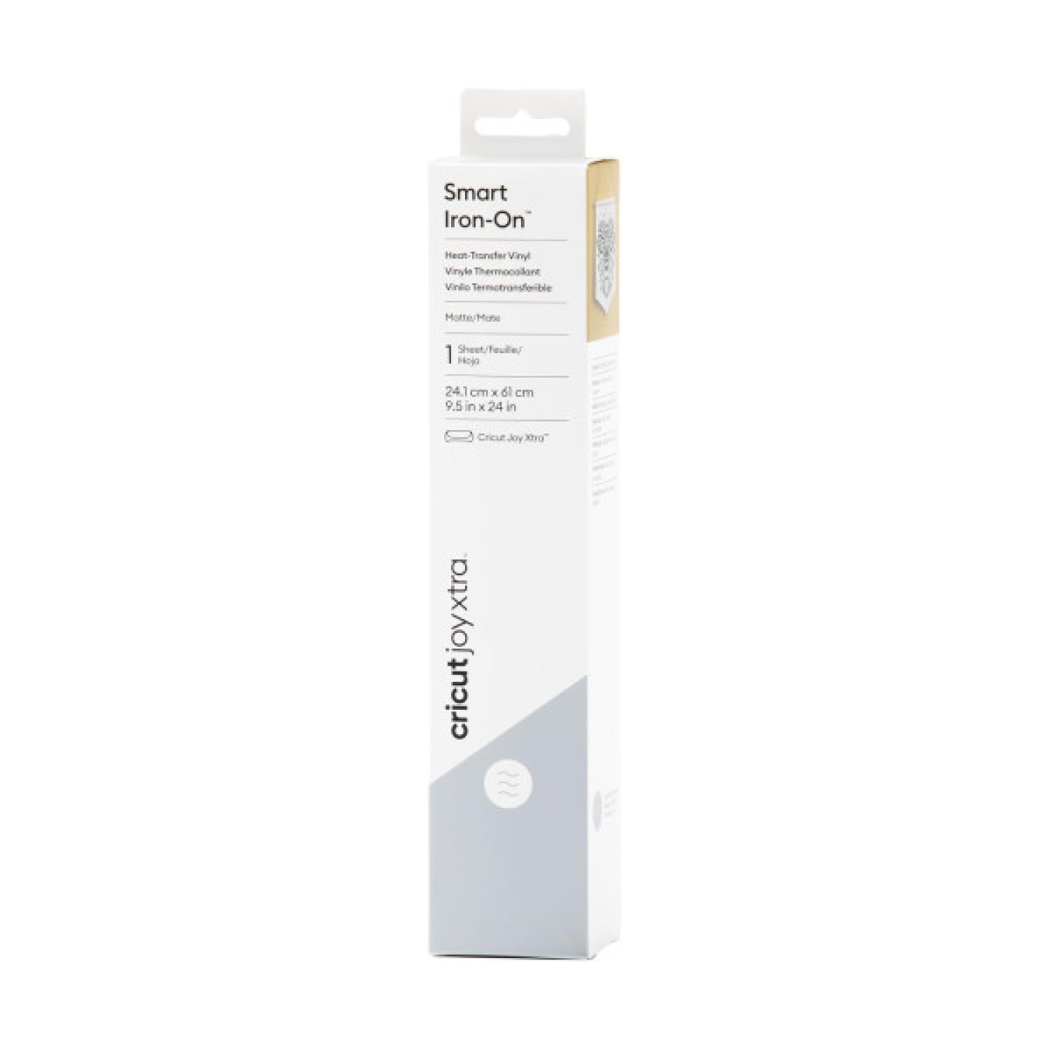 Cricut Smart Iron-On Joy Xtra · Vinilo Termoadhesivo · 24,1x30,5cm · 3 láminas Glow