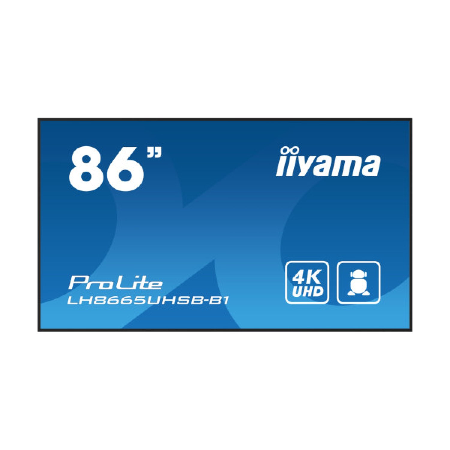 Iiyama · Monitor 86" UHD IPS · 800 cd/m² · HDMI 2x · DisplayPort · WiFi · LAN · Android 11