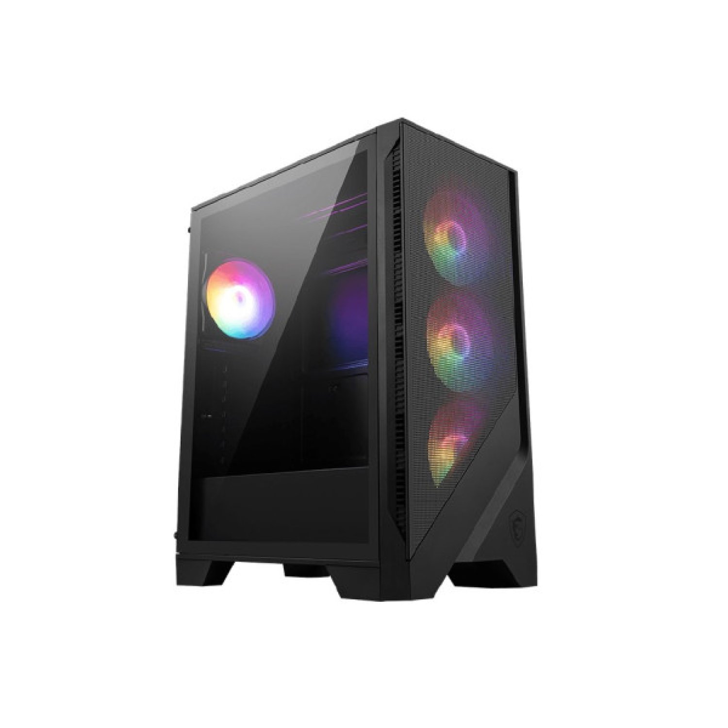 MSI MAG Forge 121A Airflow · Mid-Tower · 5 Bahías · 5 Ventiladores ARGB · USB 3.2 · Negro
