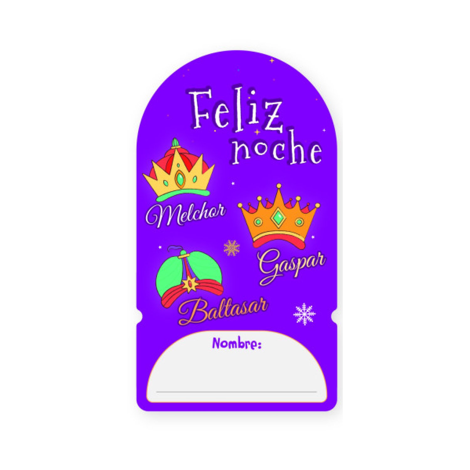Bismark · 6 Etiquetas Adhesivas Reyes Magos · 16,5 x 6 cm