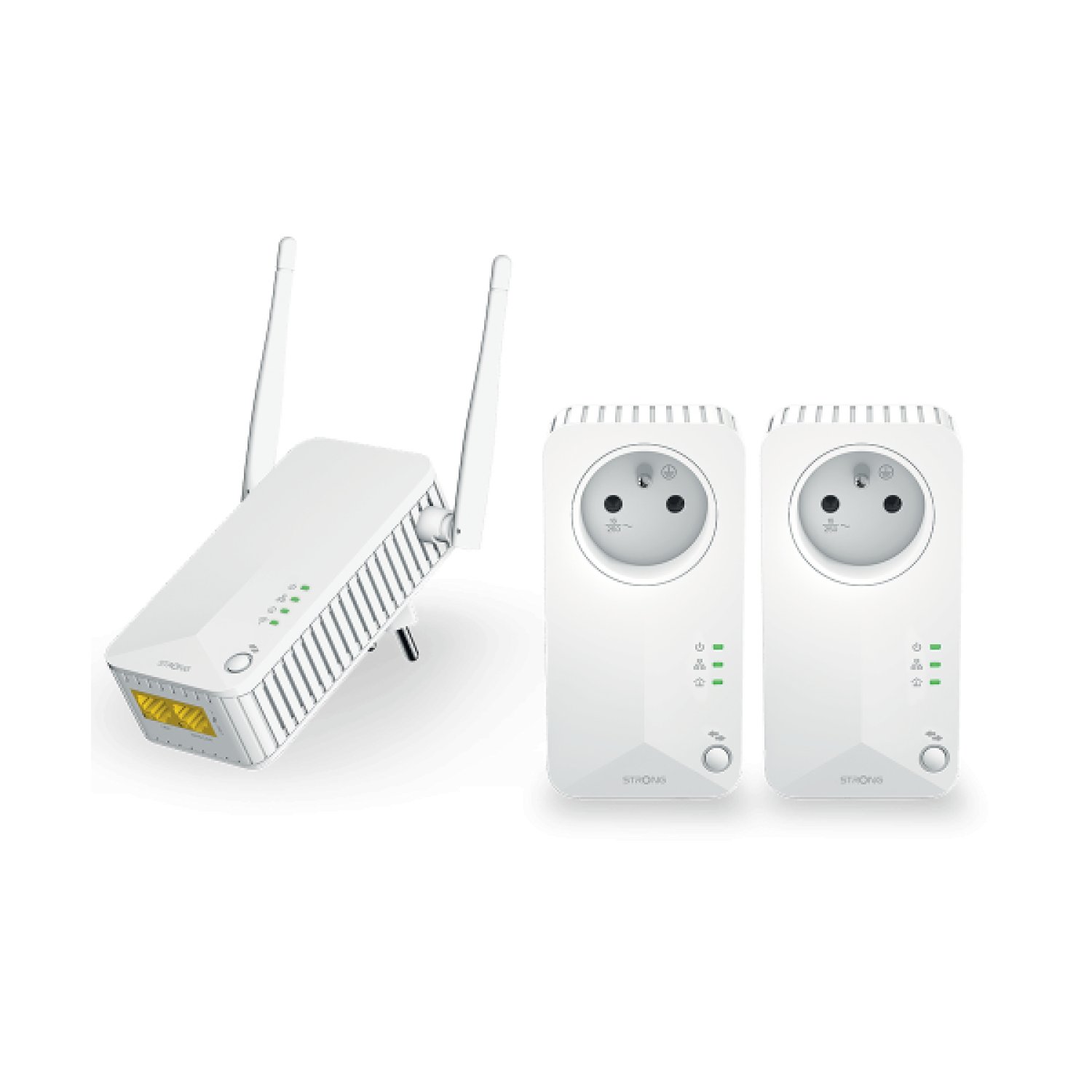 Strong Powerline WiFi 600 · Triple Pack · 600 Mbit/s · Ethernet · Blanco