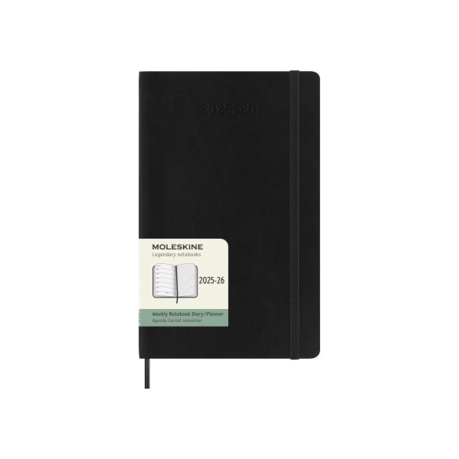 Moleskine Agenda · 2025-2026 · Semanal · 13x21cm · Tapa Blanda Negra