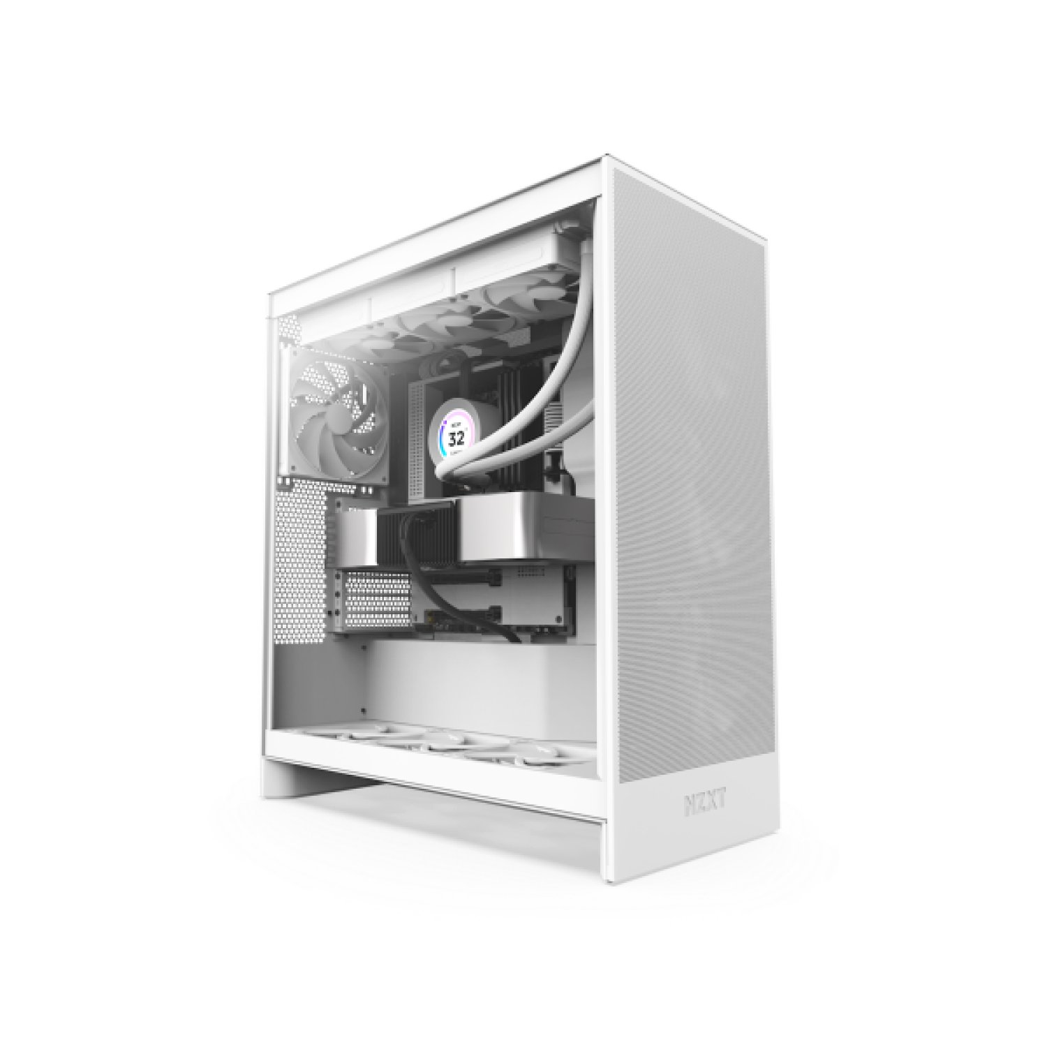 NZXT H7 Flow · Caja Midi Tower · Blanco · Ventilación Frontal