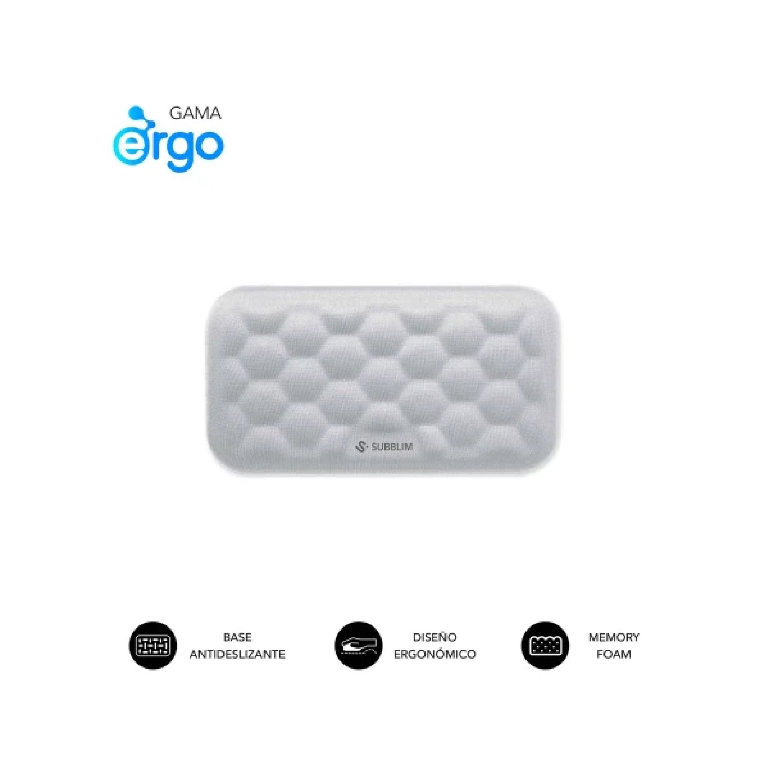 Subblim Ergo AirPadding · Alfombrilla Gaming · Reposamuñecas Ergonómico