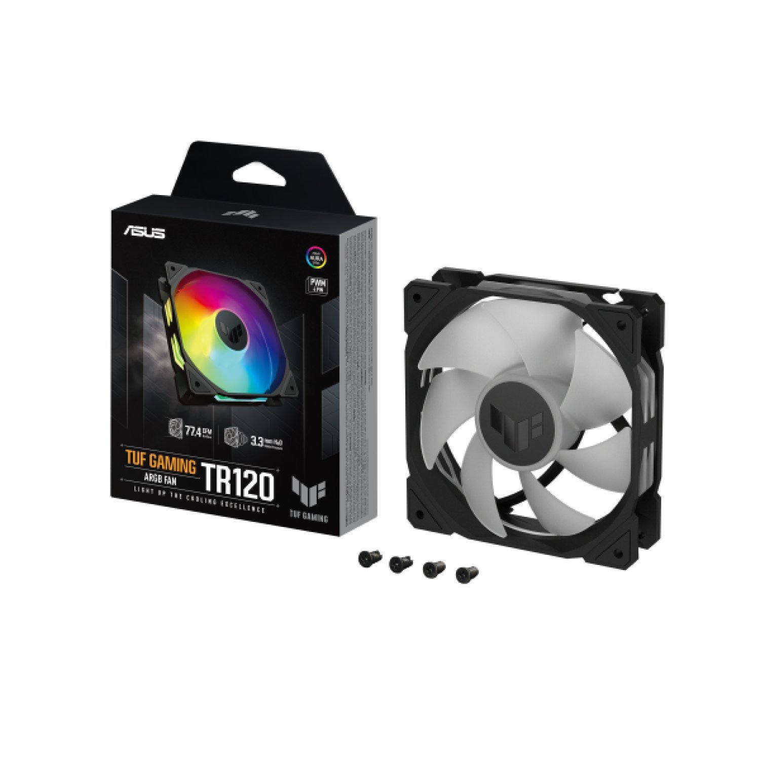 ASUS TUF Gaming TR120 · Ventilador 120mm · ARGB · Negro