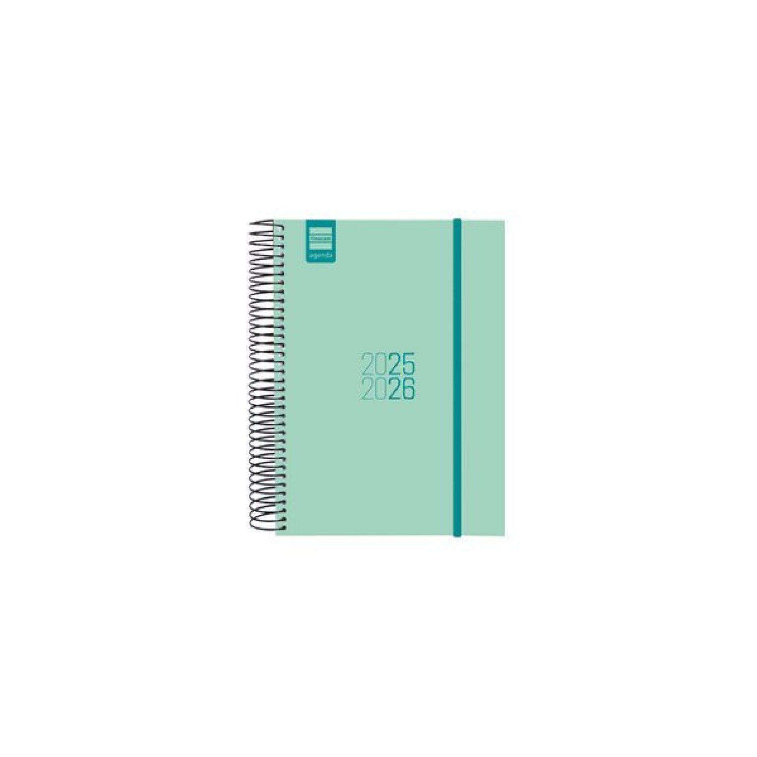 Finocam Agenda Escolar 2025-2026 · 1 Día por Página · Turquesa · 155x212mm