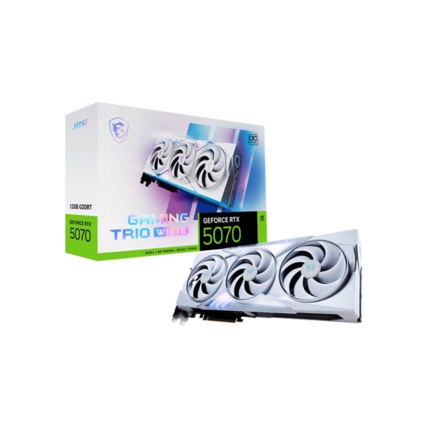 MSI GeForce RTX 5070 GAMING TRIO OC · 12GB GDDR7 · White