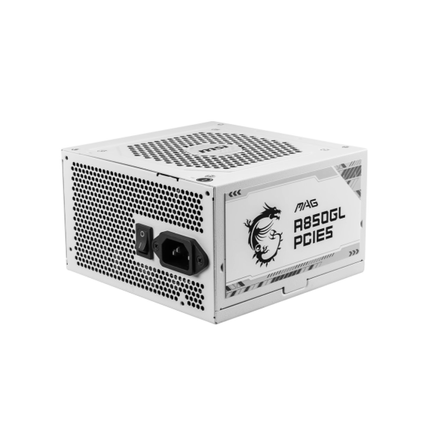 MSI MAG A850GL PCIe5 · Fuente 850W · 20+4 pin ATX · Blanca