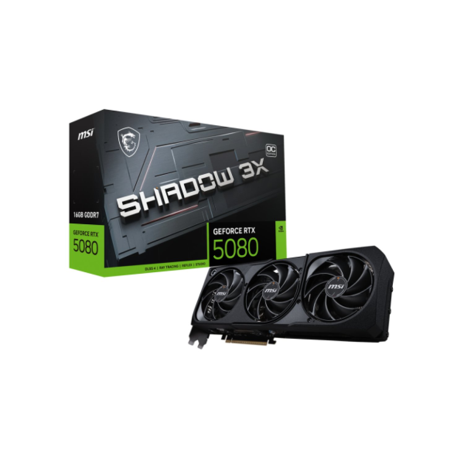 MSI GeForce RTX 5080 Shadow 3X OC · 16GB GDDR7 · Tarjeta Gráfica Gaming