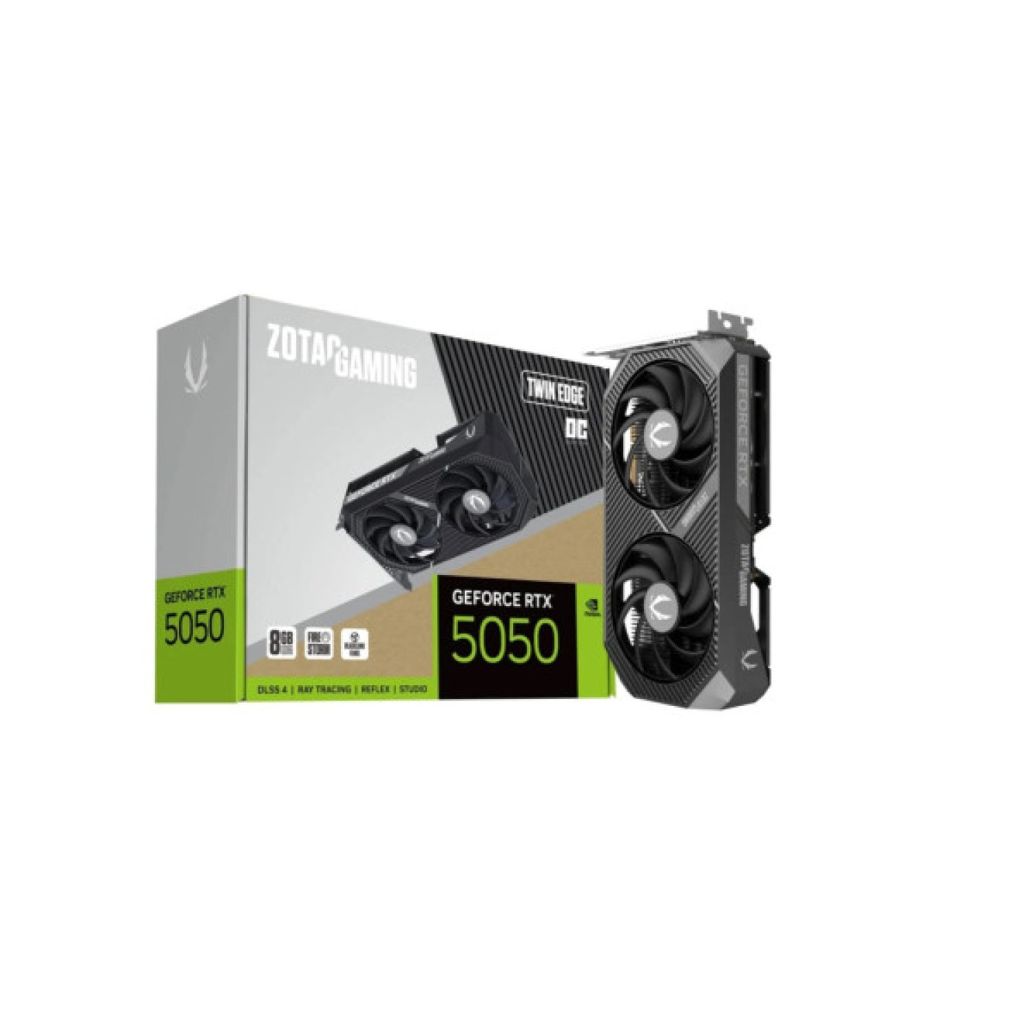 Zotac RTX 5050 Twin Edge OC · 8GB GDDR6 · 128-bit · HDMI + 3xDP · 2 Ventiladores
