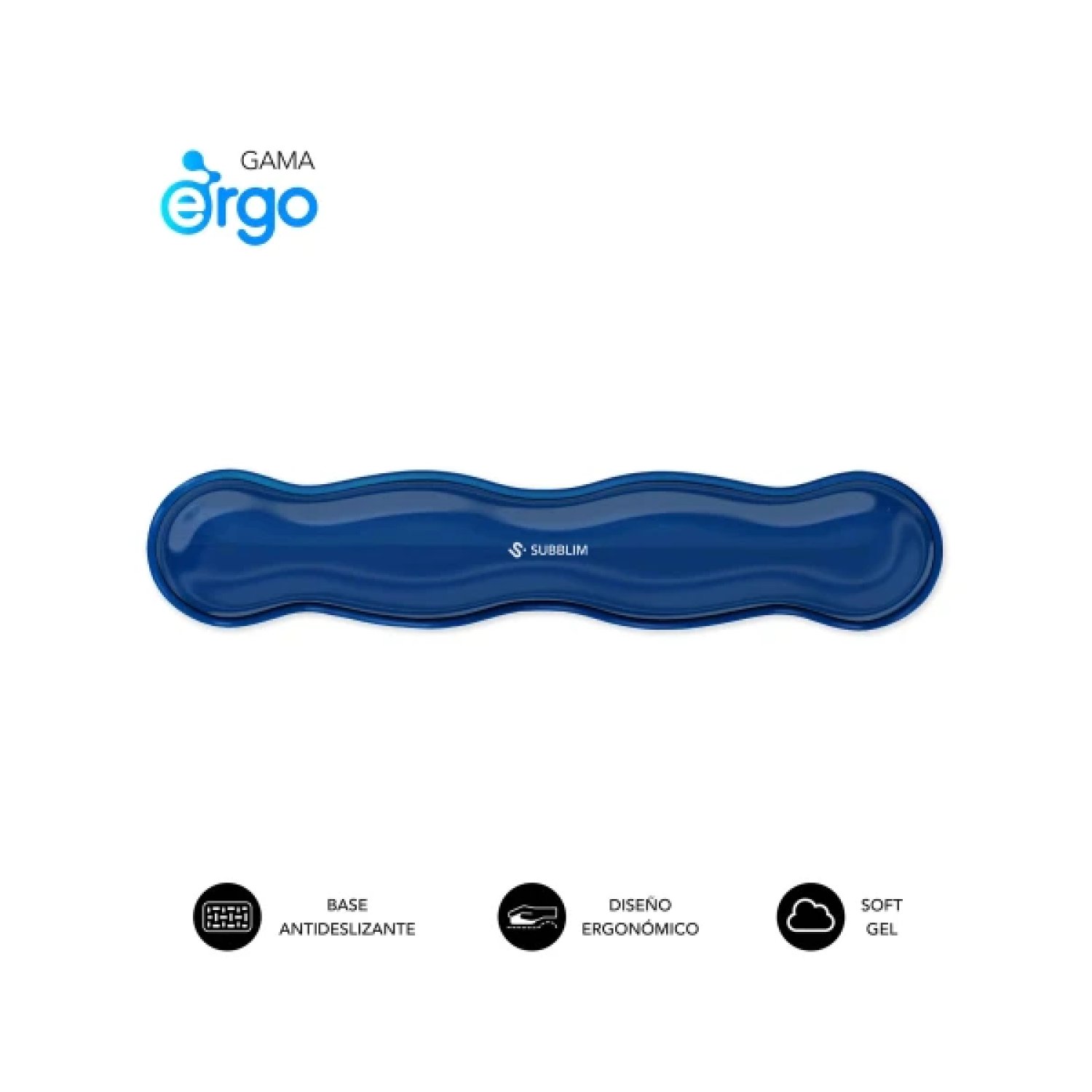 Subblim Ergo Crystal Flex · Alfombrilla Gaming · Flexible y Ergonómica