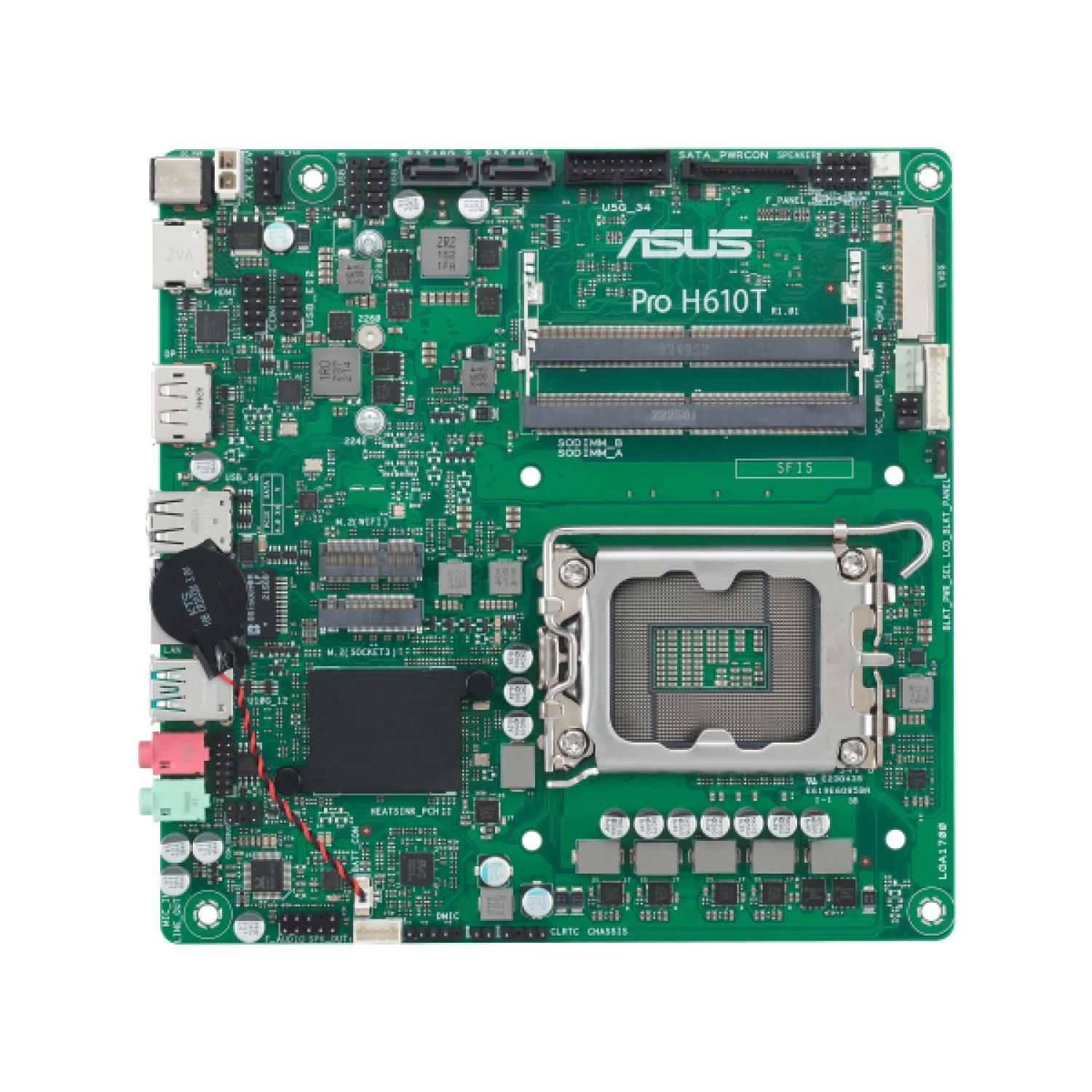 ASUS Pro H610T-CSM · Placa Base Mini-ITX · Intel H610 · LGA 1700