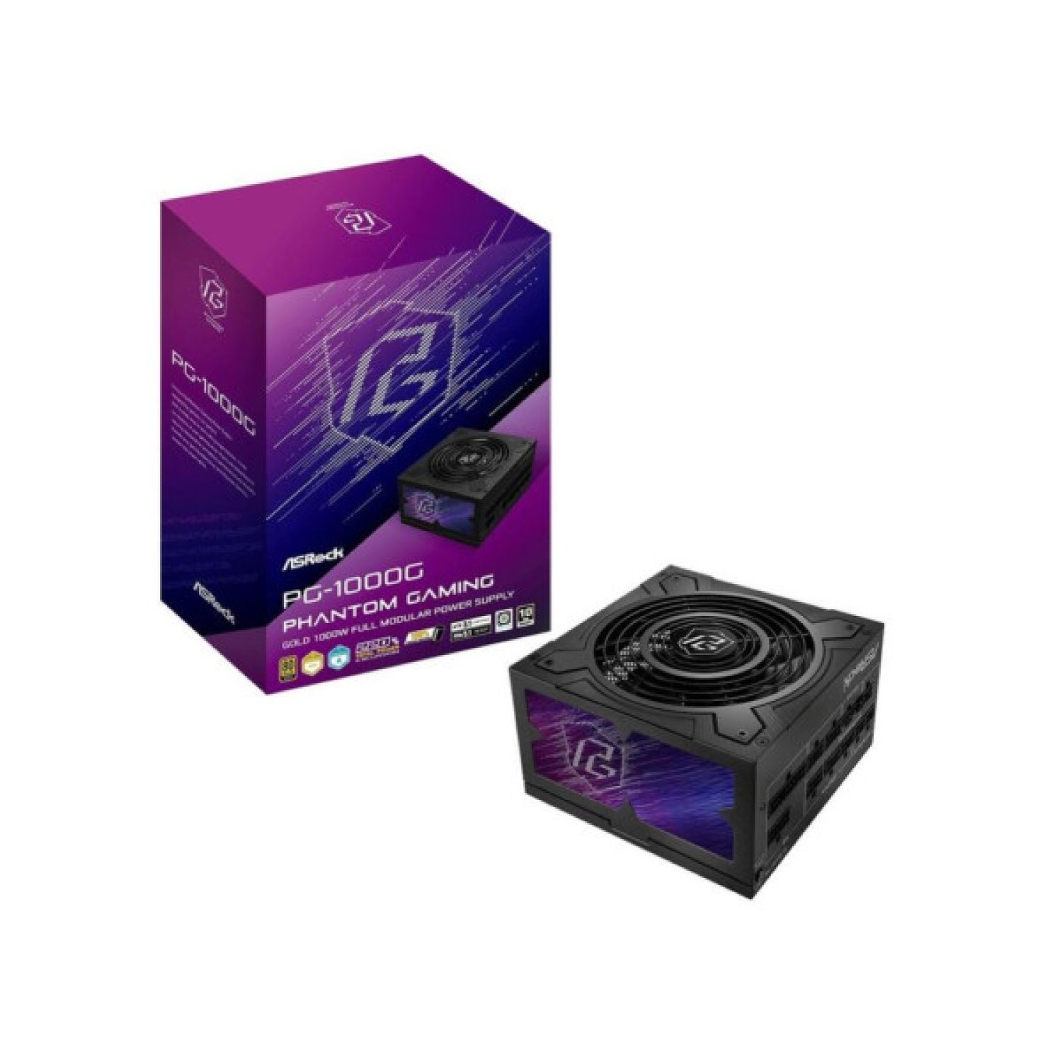 ASRock PG-1000G · Fuente 1000W · 80 Plus Gold · Modular · PCI-E 5.1