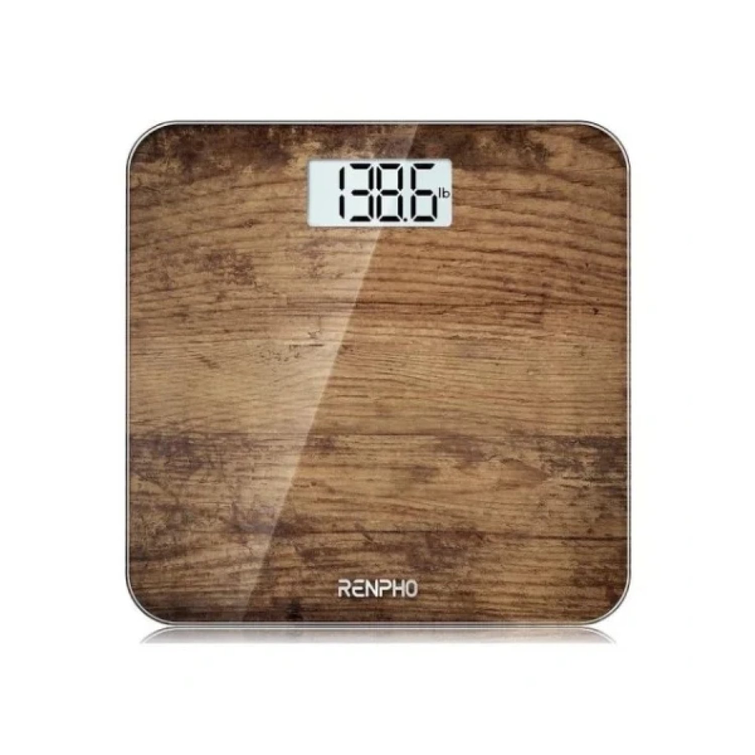 Renpho Core 1S · Báscula Inteligente · Pantalla Grande · Marrón