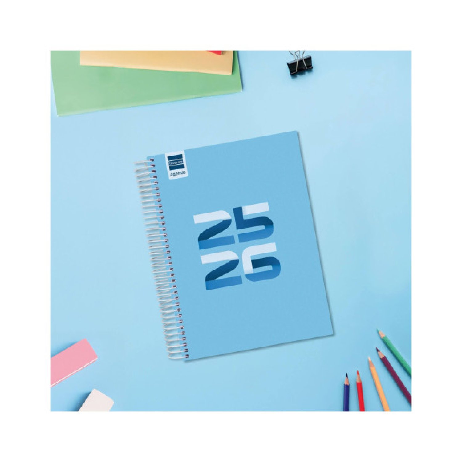 Finocam · Agenda Escolar 2025-2026 · Cool 4º · 155x212mm · 1 Día por Página · Azul