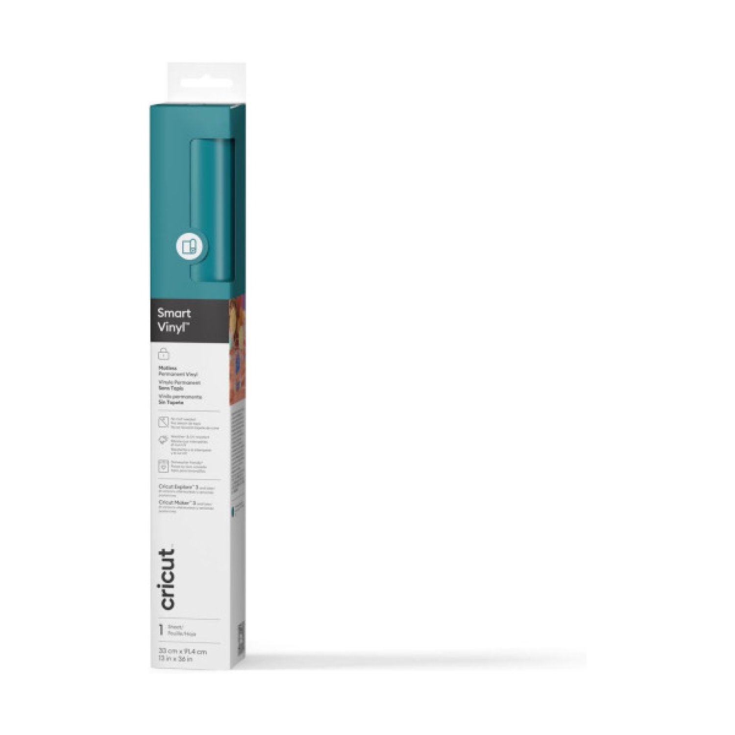 Cricut Smart Vinyl Permanente · 33x91cm · Aqua