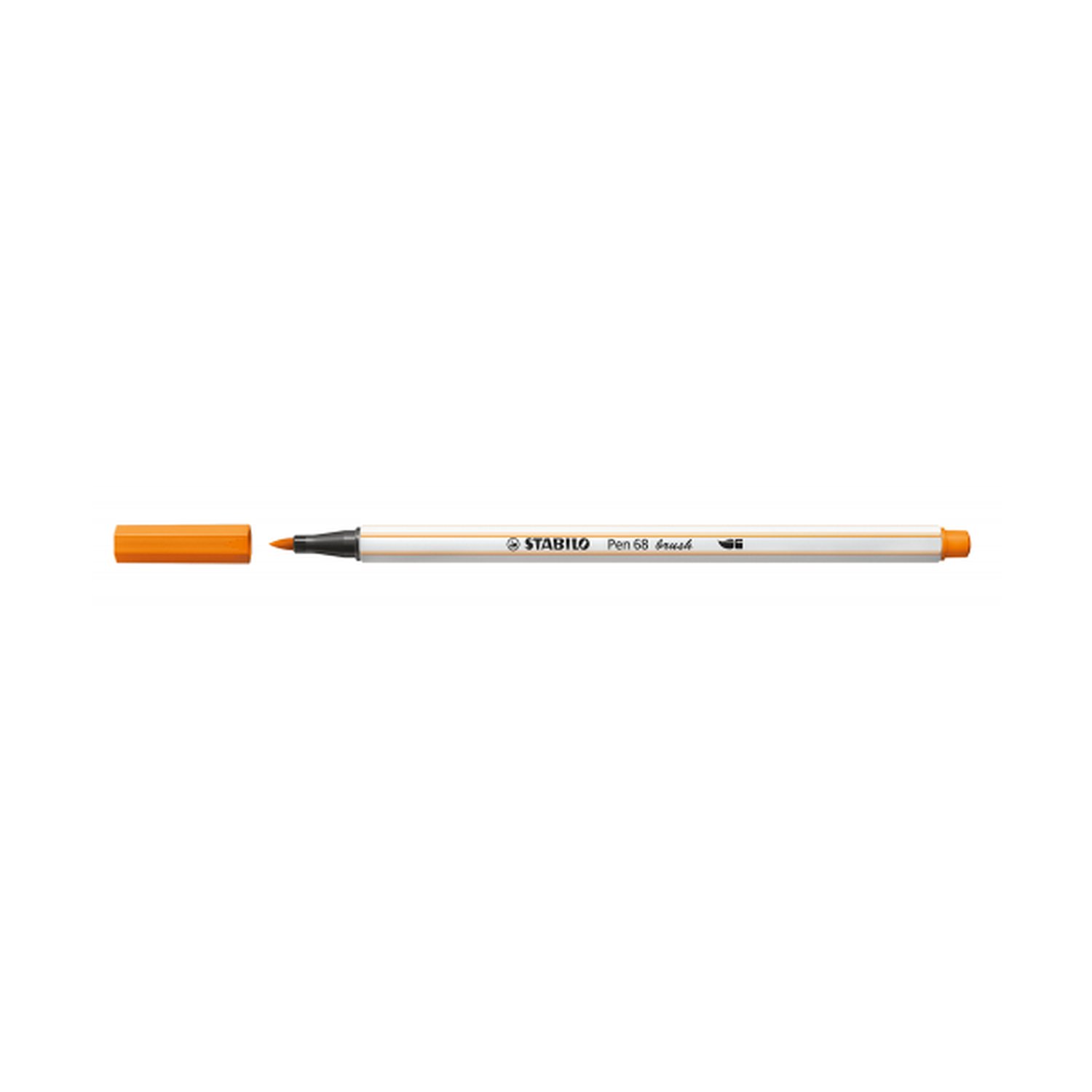 ROTULADOR PUNTA FIBRA PINCEL PEN 68 BRUSH NARANJA STABILO 568/54 (10 Uds)