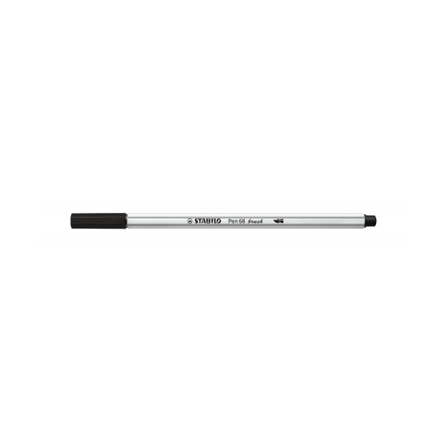 ROTULADOR PUNTA FIBRA PINCEL PEN 68 BRUSH NEGRO STABILO 568/46 (10 Uds)