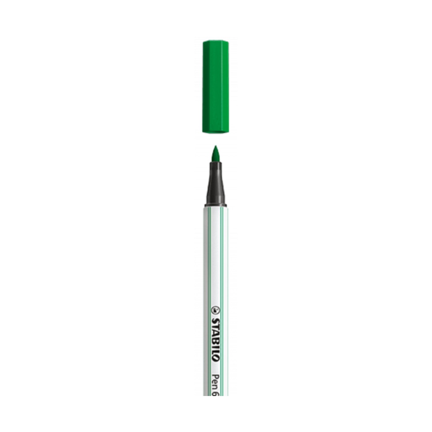 ROTULADOR PUNTA FIBRA PINCEL PEN 68 BRUSH VERDE STABILO 568/36 (10 Uds)