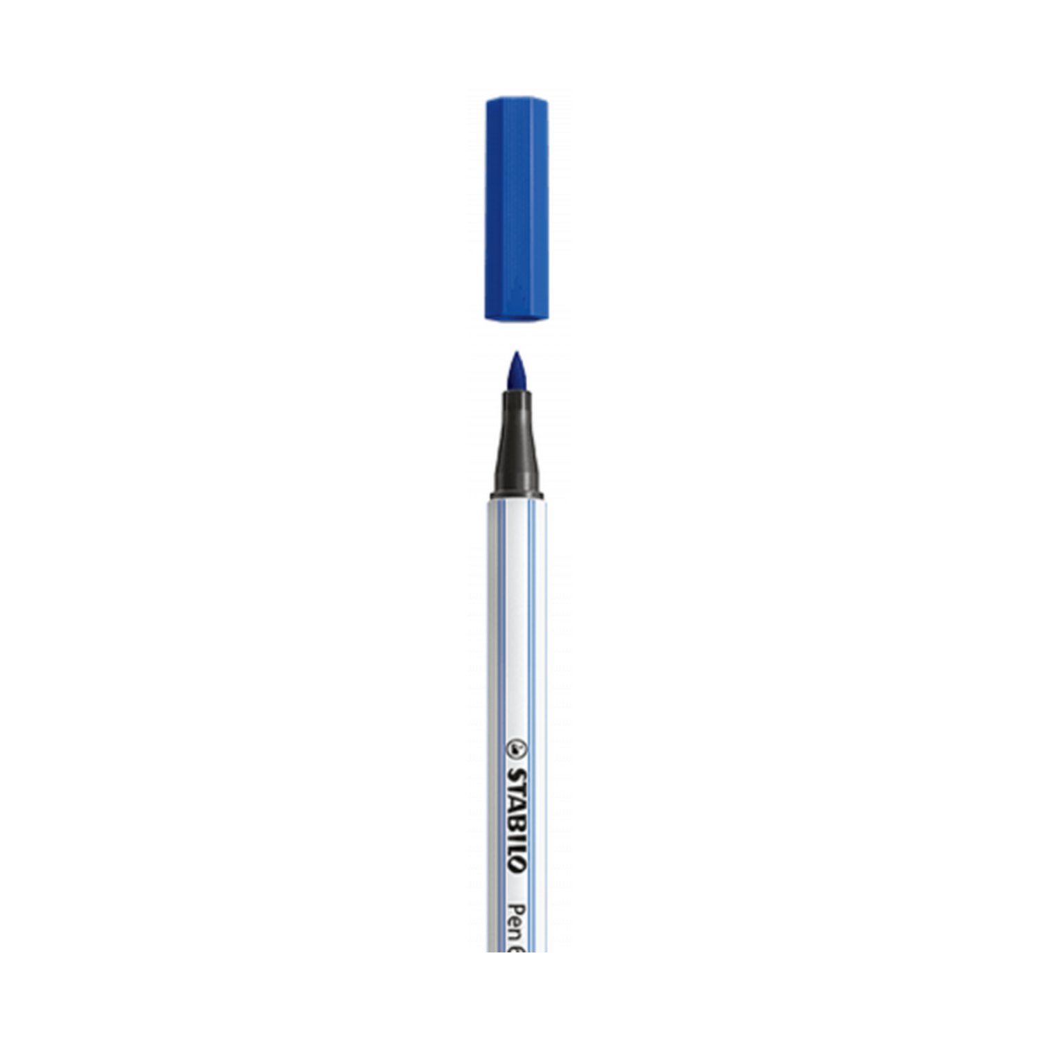 ROTULADOR PUNTA FIBRA PINCEL PEN 68 BRUSH AZUL STABILO 568/32 (10 Uds)