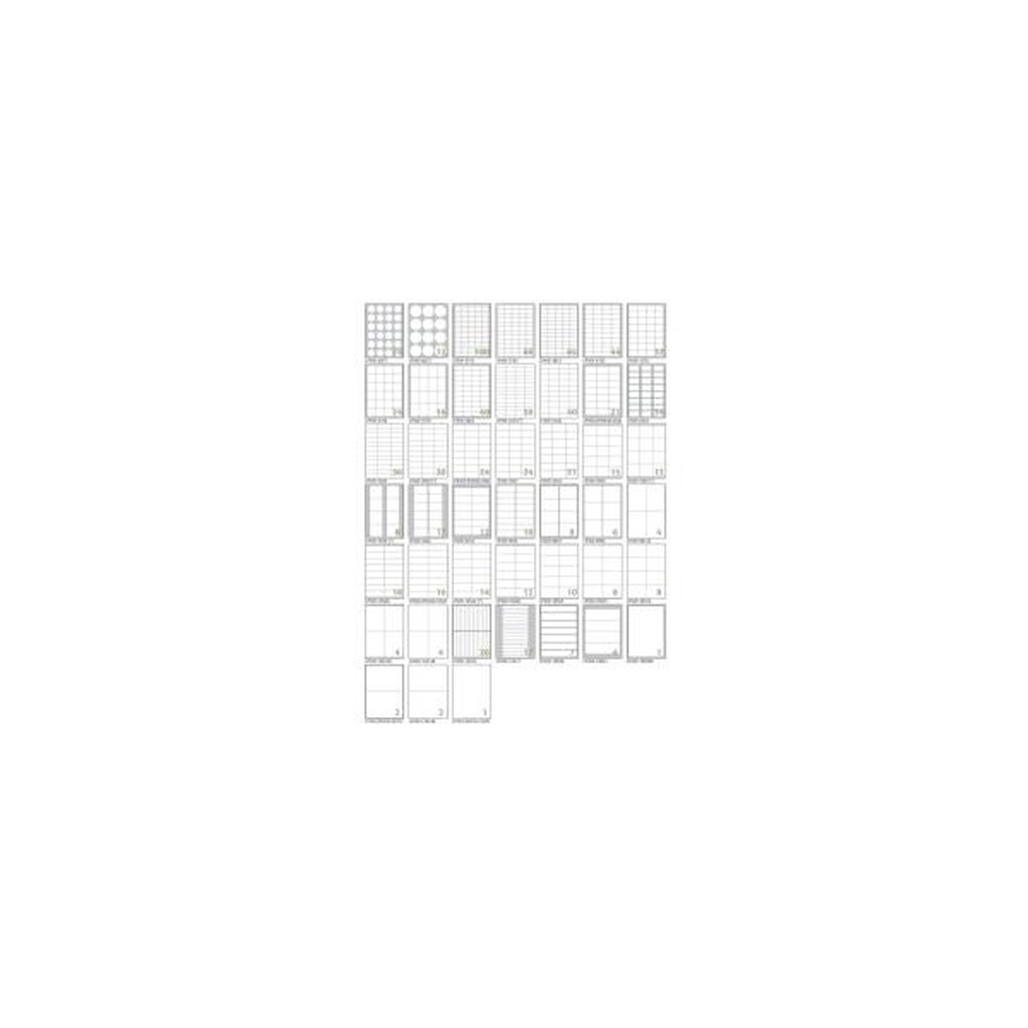 CAJA 100 HOJAS ETIQUETAS BLANCAS SIN MÁRGENES-LÁSER/LÁSER DE COLOR/INYECCIÓN DE TINTA/FOTOCOPIADORAS-105X74 MM TICO LP4W-10574